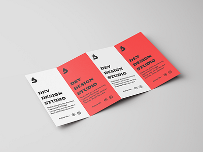 Dev Design Studio Brochure Business Template brochure design brochure mockup business design mockup print red white