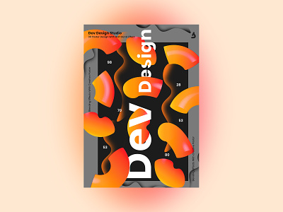 3D Poster 3d 3d art baugasm black branding content design dev design studio gradient illustration poster typography vector