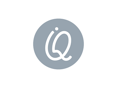 iQ mark icon logo logo mark monogram q script