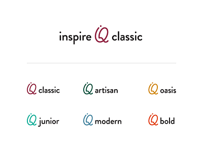 iQ identity icon logo logo mark logotype monogram q script system typography