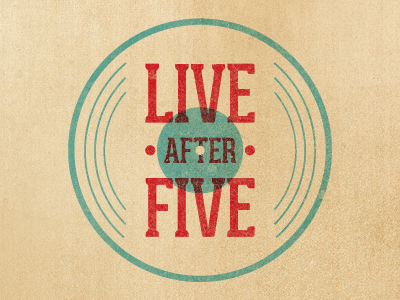 Live After Five live after five logo music record texture