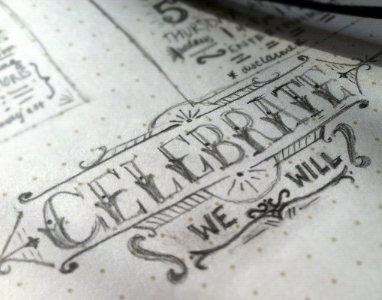 Celebrate celebrate illustration sketch typography