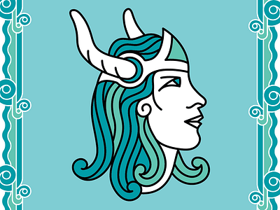 Viking blue illustration vector viking vikings