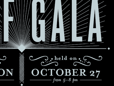 Gala Invite gala invitation lines ornamentation typography