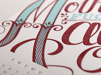 12 Musketeers Final 12 musketeers calendar custom type hand lettering letterpress may typography