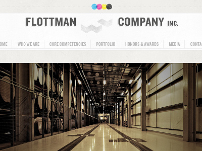 Flottman Co. cmyk design layout navigation printing texture website
