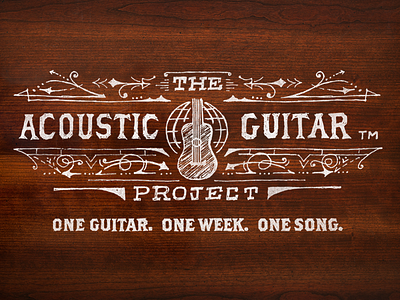 Final Logo acoustic branding custom type guitar hand lettering identity logo typography wood