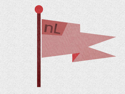 original logo for New League badge branding flag logo new-league pink red startup