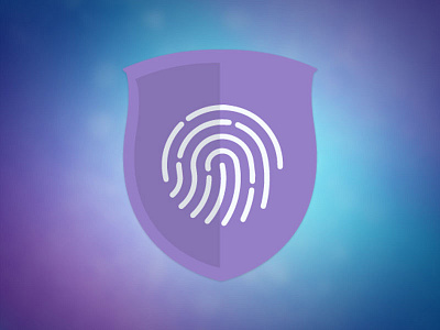 Logo blue icon logo purple security shadow shield toughid