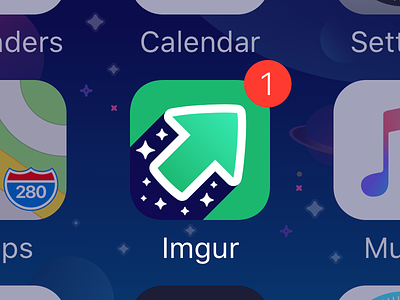 New and Improved Imgur Logo ⚡️💚 app christmas galaxy icon imgur logo magic universe