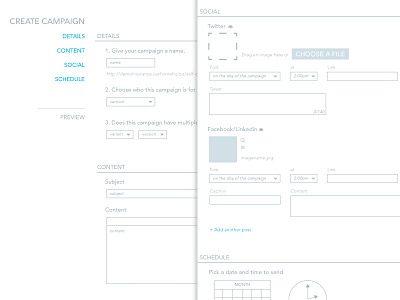 Settings Redesign Wire clean layout open page settings ui ux white wireframe