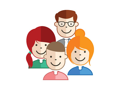 Happy Little Family contact contacts family glyphs icons illustration user users