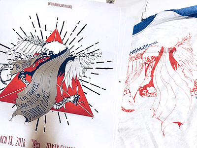 Outbound Outloud T Shirt and Poster americana concert eagle live outbound outloud outboundengine screenprint show sxsw
