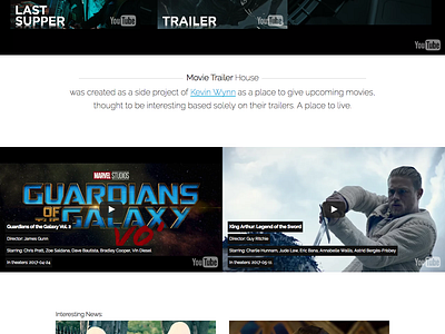 Movie Trailer House Home Page Concept By Kevin Wynn On Dribbble