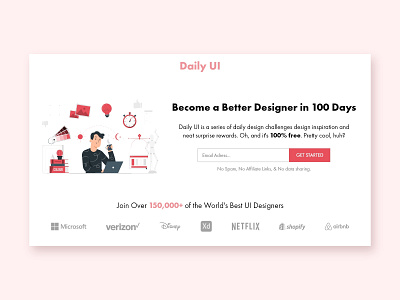 Daily UI Landing Page