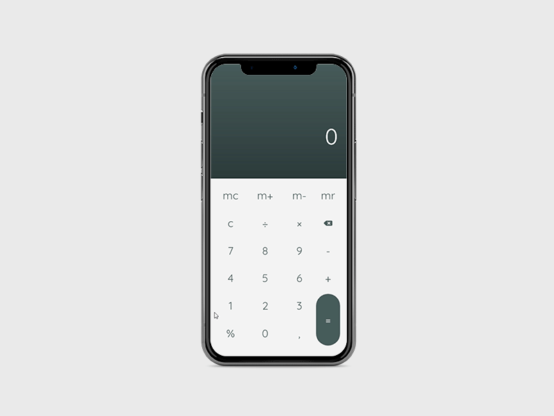 Calculator 004 adobe xd animation app daily ui dailyui design prototyping ui ux web