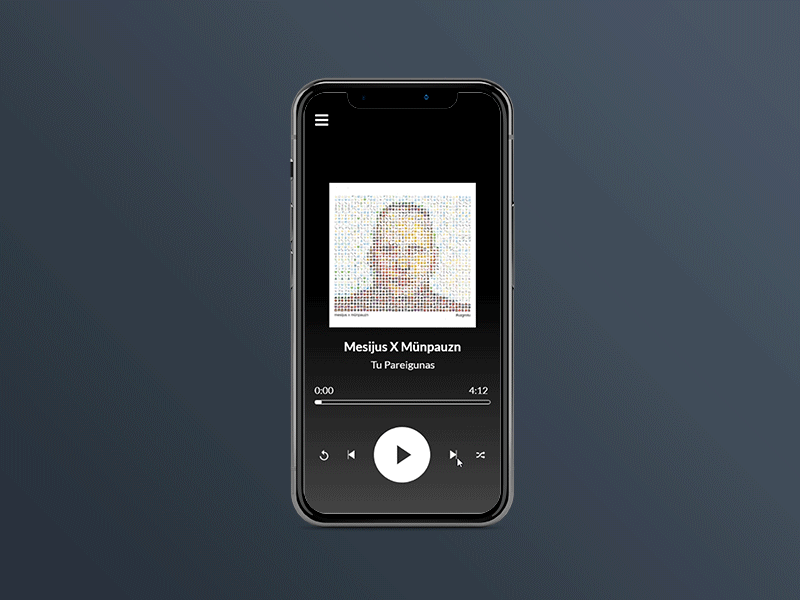 Music Player 009 adobe xd animation app daily ui dailyui design music prototyping ui ux