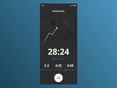 Workout Tracker 041 adobe xd app button daily ui dailyui design gps map minimalistic ui ux web