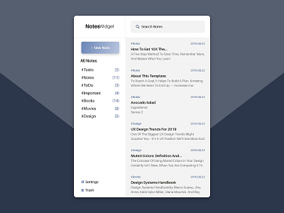Notes Widget 065 adobe xd app button clean daily ui dailyui design list minimal minimalist todo typo typography ui ux web