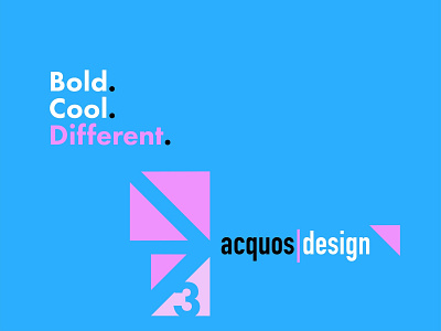 Cool Acquos branding design flat logo poster project typogaphy vector