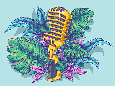 Tropical singer art design illustration nature singer tropical