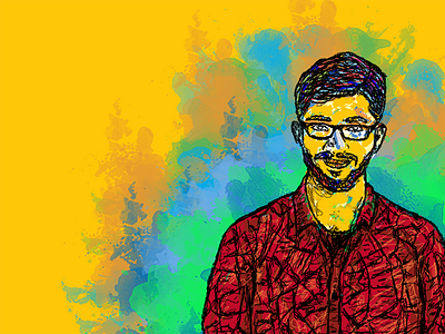 People In My Life : Sajan brother colours digital drawing people portrait sajan sketching splatter