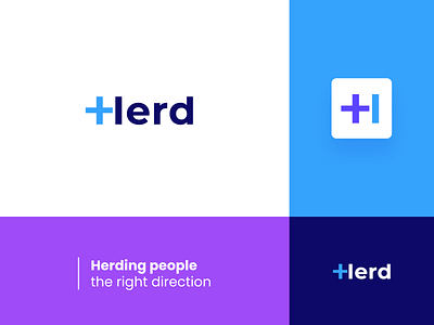 Herd blue brand design brand identity branding branding design clean logo