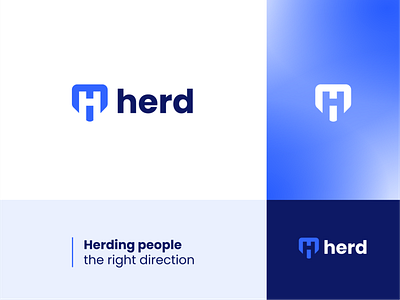 Herd blue brand design brand identity branding branding design clean flat green logo vector