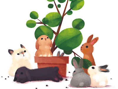 Rabbits animation bunny character design children book illustration cute art digital illustration illustraiton agency illustration illustration agency illustration challenge kidlitart