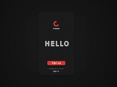 C- Tracker Welcome Page android branding design graphic design illustration logo ui