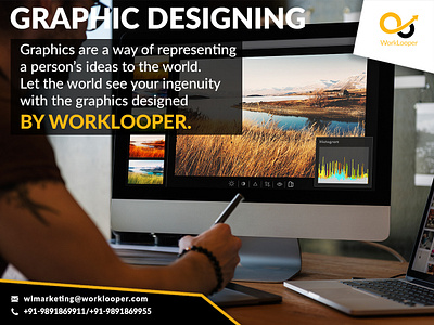 Graphic Designing Company Noida app best graphic designing company design graphic design company graphic designing company india graphic designing company noida icon illustration logo ui ux vector worklooper