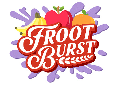 Froot Burst art branding design flat illustration logo vector