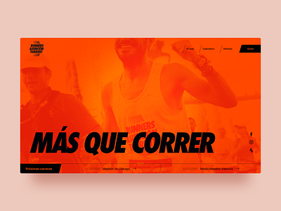 Runners Asuncion /Website branding design homepage marathon running sport team torrent typography ui ux valencia web design