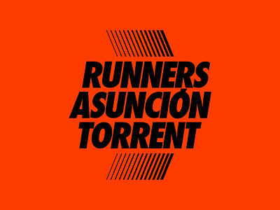Runners Asunción Torrent branding design logo marathon running speed sport torrent typography valencia