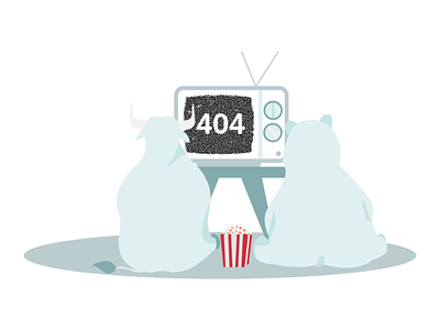 404 page 404 bearish bullish error landing page popcorn static tv watching
