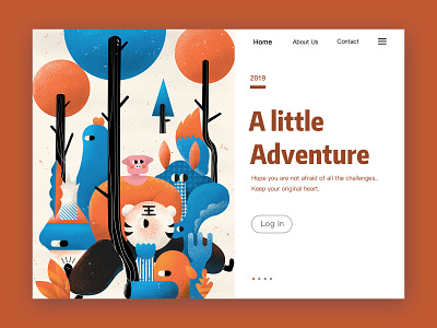 Adventure adventure design homepage illustration ui