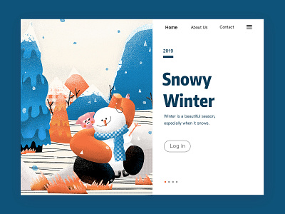 Winter design homepage illustration ui winter winter is coming