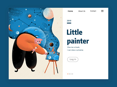 Painter design dream homepage illustration ui universe