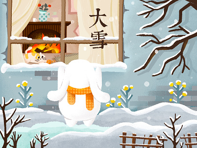 24节气-大雪 childrens illustration design illustration snow solar term