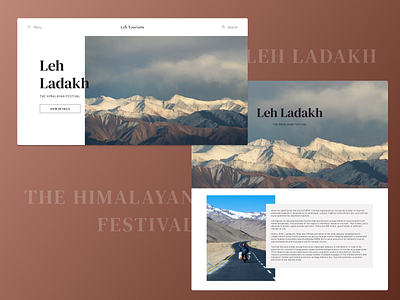 Leh Ladakh - Himalayan Festival - Details Webpage animation app app ui application branding design graphic design himalayan himalayas ladakh leh mobile tourism app tourism website travel app travel website ui user experience user interface ux