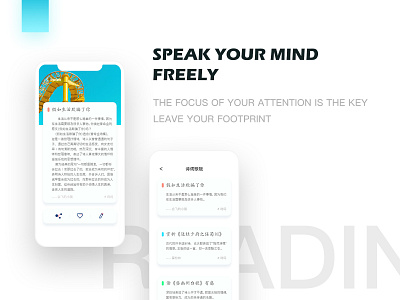 Comment area page of card reading app user interface app clean design ui