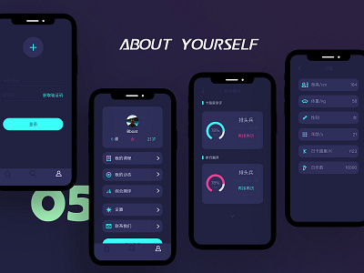 A Diablo Sports Fitness App Interface Design-About Yourself