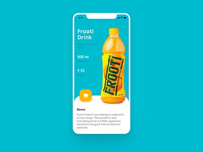 Product detail Page app branding dailyui frooti mobile app design mobile ui product detail page shots ui uiux