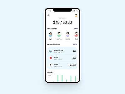 Wallet Dashboard UI app app design dailyui dashboard design mobile design mobile ui payment form shot user interface walletapp