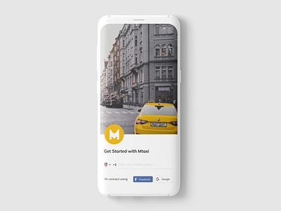 Login UI - Taxi App