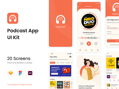 Podcast App UI Kit