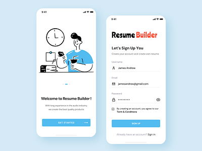 Signup & Onboarding UI daily ui onboarding onboarding ui register resume sign up signup walkthrough