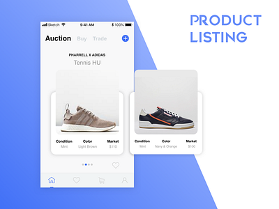 Product Listing app app branding design free ios listing mobile mobile app design product listing sketch ui userinterface