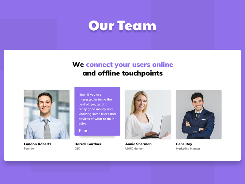 Our Team website. Our Team UI. Our Team UI Design. Our Team Design.
