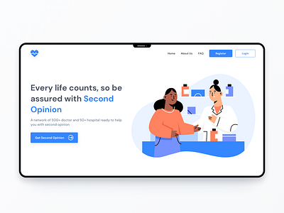 Medical Landing Page dailyui design healthcare hospital illustration landingpage login medical medical care shot sketch ui website design